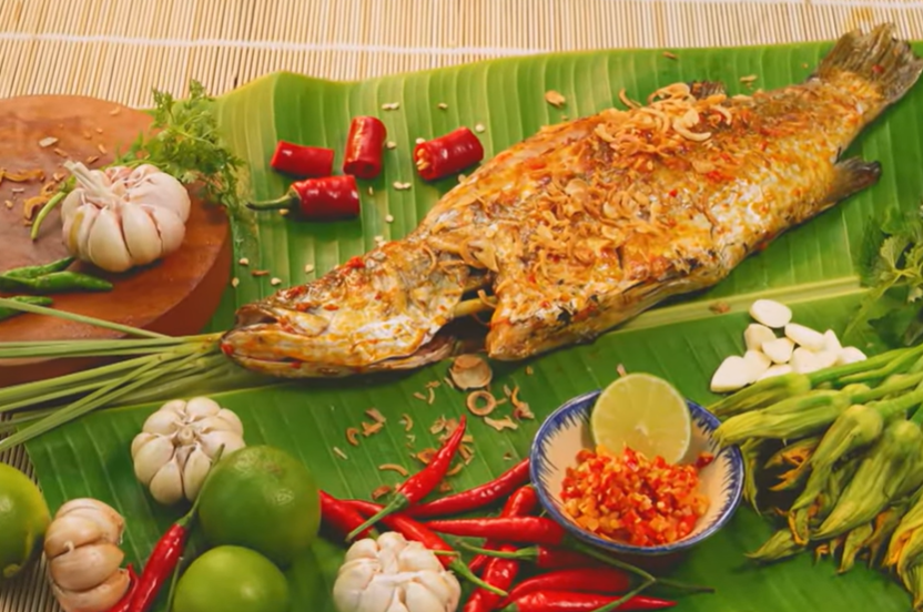 cá chẽm nướng muối ớt