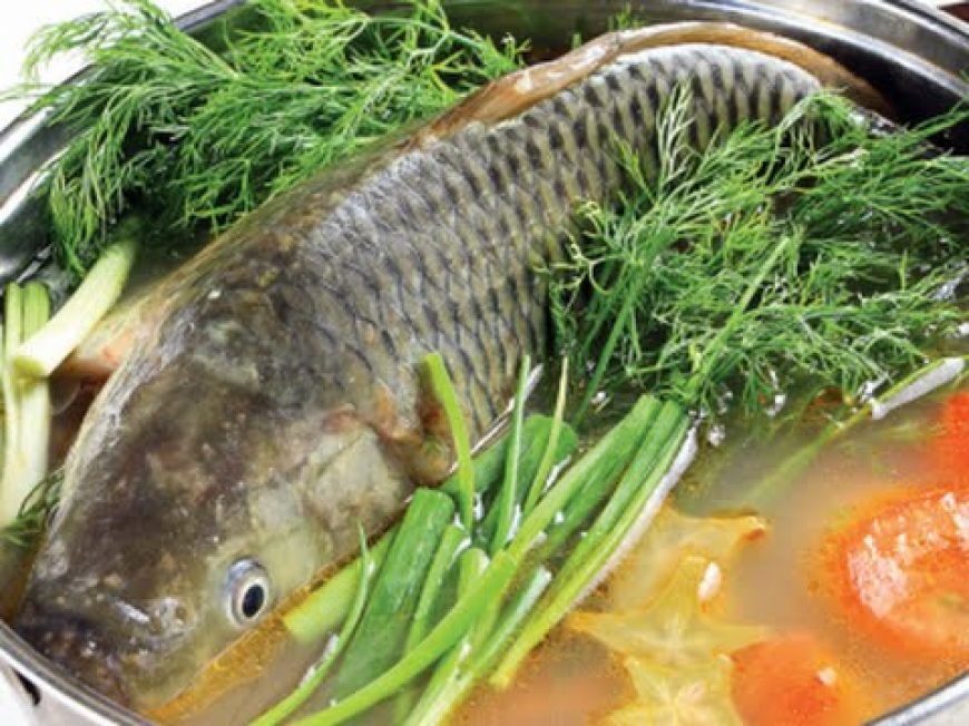 cá trắm đen hấp bia