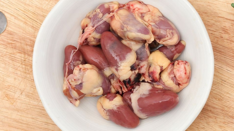 tim gà tươi làm sạch