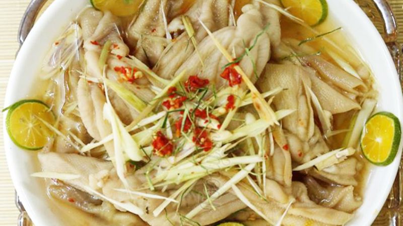 chân vịt rút xương ngâm sả tắc