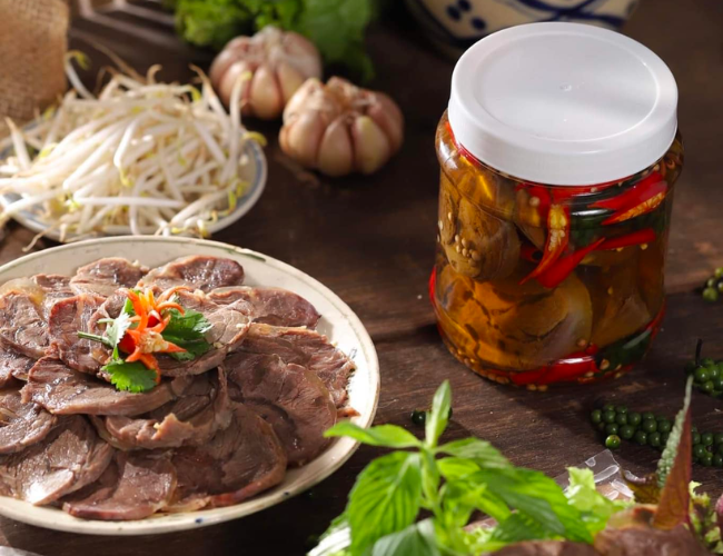 bắp hoa bò ngâm mắm