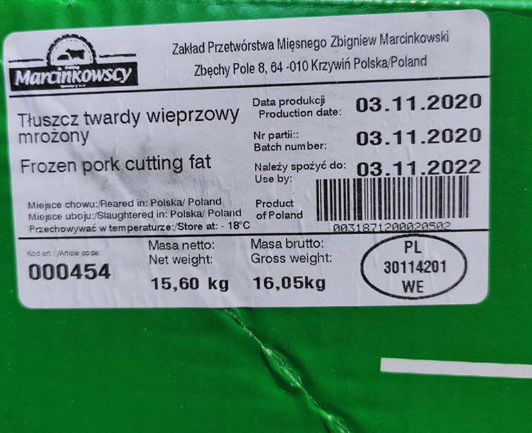 mỡ heo marcinkowscy giá sỉ