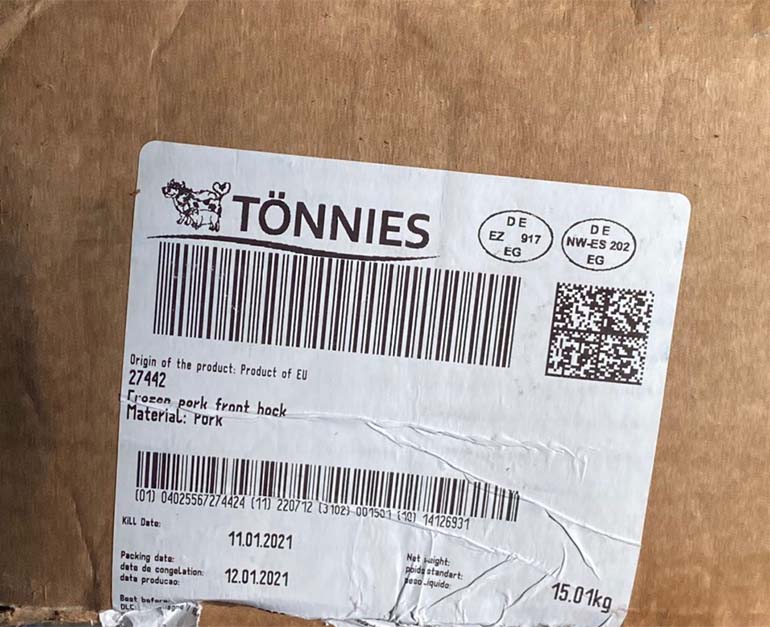 bắp giò heo tonnies giá sỉ