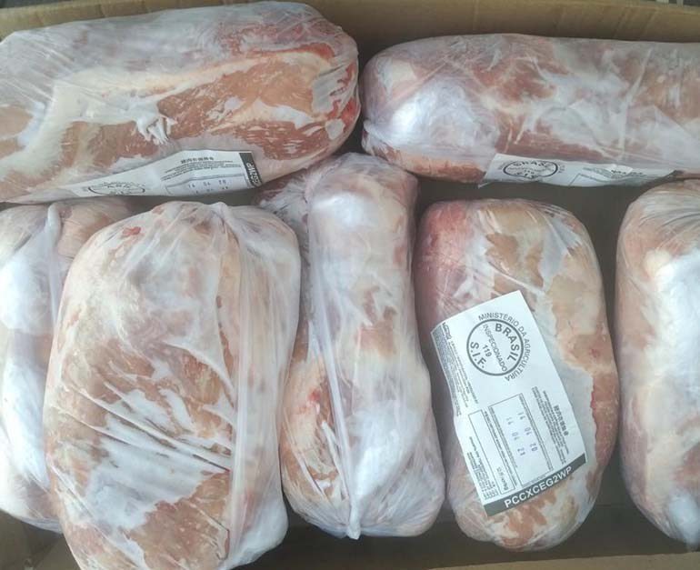 thịt nạc dăm heo đông lạnh nhập khẩu brazil