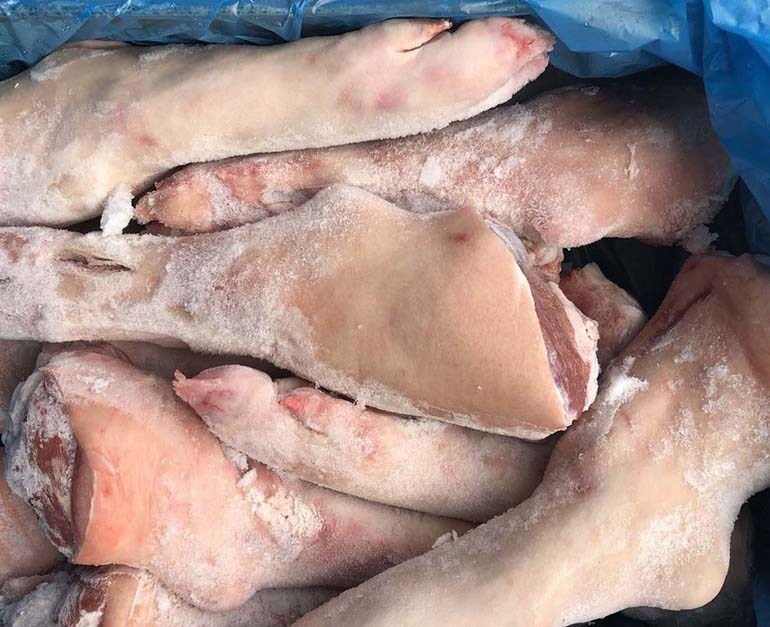 chân heo đông lạnh nhập khẩu