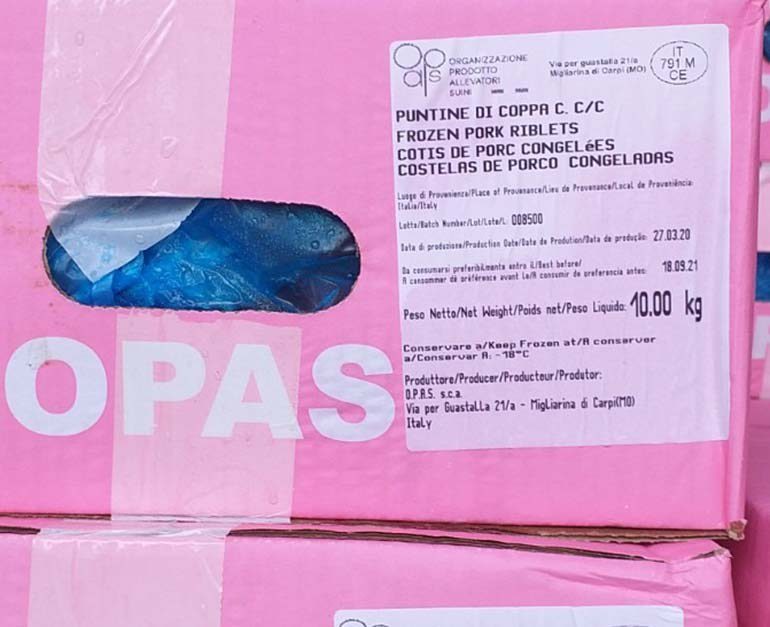 sườn vai heo đông lạnh italy